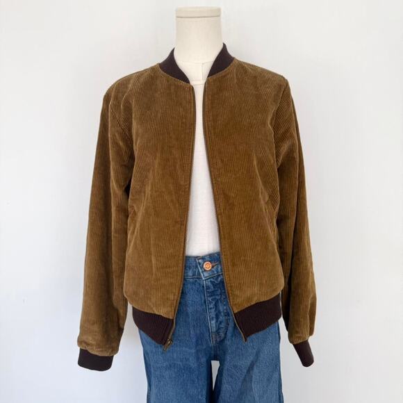 AMERICAN APPAREL CLASSIC CORDUROY BOMBER JACKET - Picture 1 of 7